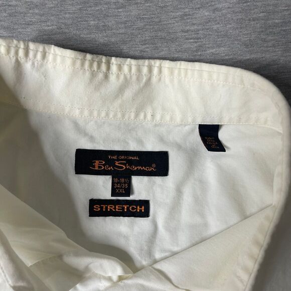 The Original Ben Sherman Men’s Solid White Button-Up Dress Shirt - Picture 3 of 11